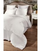 Bout de lit gaze de coton unie Ina blanc - 90 x 220 cm