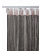 Rideau galon fronceur gaze de coton unie Gaïa anthracite - 140 x 240 cm