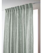 Gaïa lichtblauw effen katoenen gaasgordijn met ruches - 140 x 240 cm
