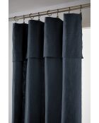 Einstellbarer Vorhang + 8 Clipringe Slub Sistine dunkelblau - 140 x 270 cm