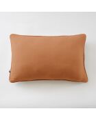 Abnehmbares Kissen mit schlichter Paspelierung aus Baumwollgaze Gaïa hellorange - 40 x 60 cm
