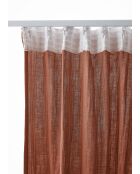 Rideau galon fronceur gaze de coton unie Gaïa orange - 140 x 240 cm