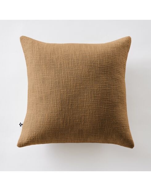 Slub Sistine, abnehmbares Kissen, 45 x 45 cm, braun