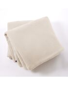 Bout de lit gaze de coton unie Ina naturel - 90 x 220 cm
