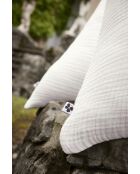 Taie d'oreiller gaze de coton unie Ina blanc