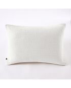 Taie d'oreiller gaze de coton unie Ina blanc