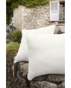 Taie d'oreiller gaze de coton unie Ina blanc