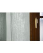 Verstellbarer Vorhang + 8 schlichte Clipringe aus Baumwollgaze Gaïa hellblau — 140 x 300 cm
