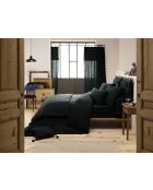 Bout de lit gaze de coton unie Gaia vert foncé - 90 x 200 cm