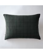 Federa in garza di cotone verde scuro Gaia Match