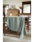Nappe rectangle lin lavé Soline bleu clair