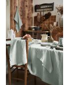 Nappe rectangle lin lavé Soline bleu clair