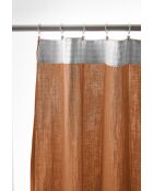 Rideau galon fronceur gaze de coton unie Gaïa orange clair - 140 x 240 cm