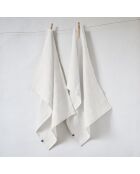 Set van 2 witte theedoeken van gewassen linnen Soline - 50 x 70 cm