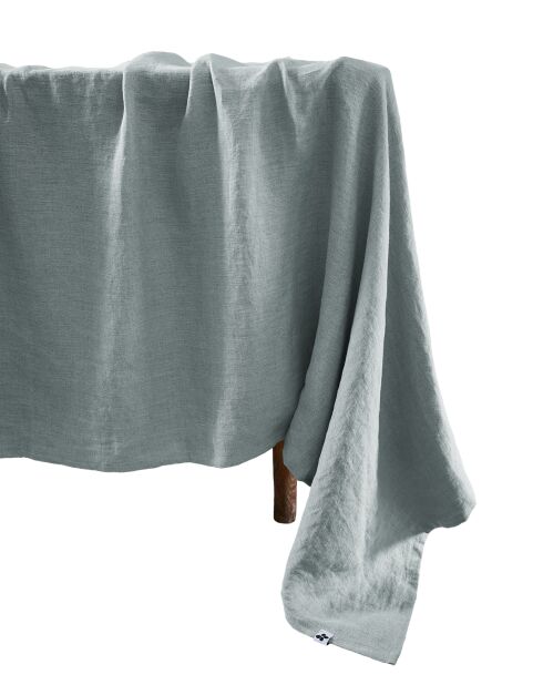 Nappe rectangle lin lavé Soline bleu