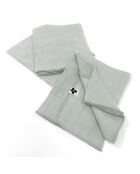Set mit 3 einfachen Baumwoll-Servietten Gaïa hellblau - 40 x 40 cm