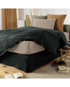 Donkergroene boxspring Gaia van gewoon katoengaas