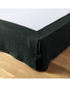 Donkergroene boxspring Gaia van gewoon katoengaas