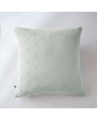 Taie d'oreiller gaze de coton Gaïa Boho bleu clair