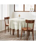Nappe ronde gaze de coton unie Gaïa vert clair