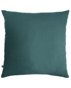 Taie d'oreiller gaze de coton unie Gaïa bleu
