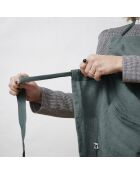 Grembiule regolabile Soline in lino lavato grigio scuro - 70 x 85 cm