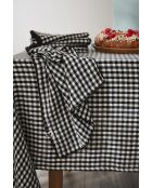 Tovaglioli Set di 3 tovaglioli in garza di cotone intrecciata tinti nero Vickie - 40 x 40 cm