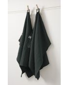 Set van 2 Gaia effen katoenen gaasdoeken donkergroen - 50 x 70 cm