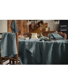Nappe rectangle lin lavé Soline gris foncé