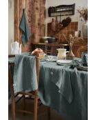 Nappe rectangle lin lavé Soline gris foncé