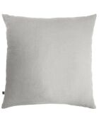 Taie d'oreiller gaze de coton unie Gaïa gris