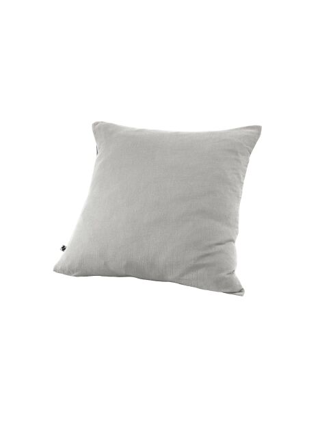 Taie d'oreiller gaze de coton unie Gaïa gris