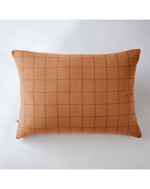 Federa in garza di cotone Gaïa Match arancione chiaro