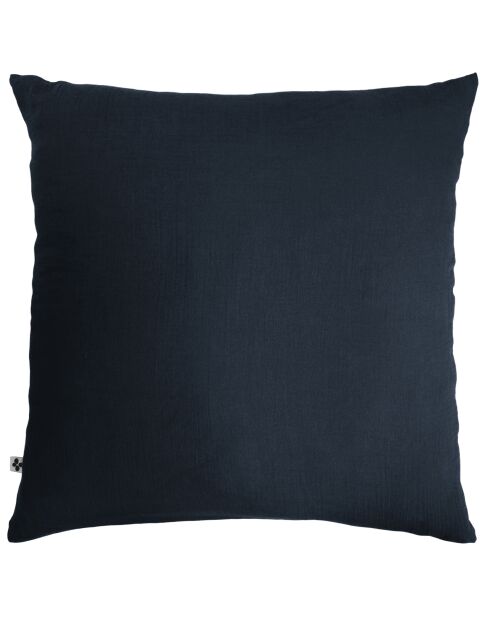 Taie d'oreiller gaze de coton unie Gaïa marron