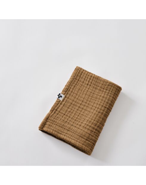 Gaïa Handtuch aus Baumwollgaze, einfarbig, braun, 50 x 90 cm