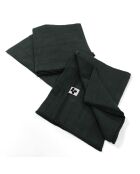 Set di 3 tovaglioli Gaia in garza di cotone tinta unita verde scuro - 40 x 40 cm