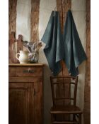 Set van 2 donkergrijze Soline vaatdoeken van gewassen linnen - 50 x 70 cm