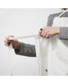 Grembiule regolabile Soline in lino lavato bianco - 70 x 85 cm