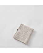 Serviette invité gaze de coton unie Gaïa naturel - 30 x 50 cm