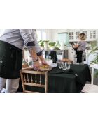 Nappe rectangle gaze de coton unie Gaia vert foncé