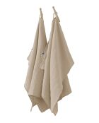 Handdoeken Set van 2 stuks gewoon katoenen gaas Gaïa donkerbeige - 50 x 70 cm