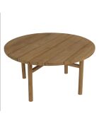 Table basse de jardin ronde en bois de teck recyclé naturel - D80 cm