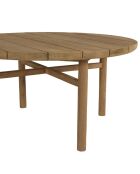 Table basse de jardin ronde en bois de teck recyclé naturel - D80 cm