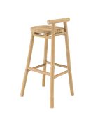 Set nr. 6:1 bar + 1 parasol + 2 lichte houten krukken - 121x52x109 cm