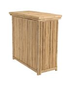 Set nr. 6:1 bar + 1 parasol + 2 lichte houten krukken - 121x52x109 cm