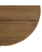 Table d'appoint de jardin ronde en bois de teck recyclé naturel - D47cm