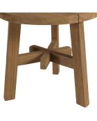 Table d'appoint de jardin ronde en bois de teck recyclé naturel - D47cm
