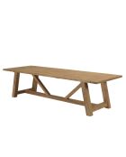Table à manger de jardin en bois de teck recyclé naturel - 300x100 cm