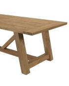 Table à manger de jardin en bois de teck recyclé naturel - 300x100 cm