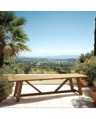 Table à manger de jardin en bois de teck recyclé naturel - 300x100 cm